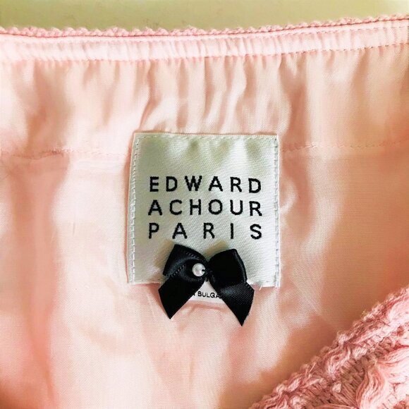 EDWARD ACHOUR PARIS Pink Pastel Boucle Knit Skirt - Picture 3 of 5